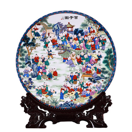 100 Children Figure Wall Plate Ceramic Decoration Living Room Home Jahrriesnge porcelain of plate cna0013