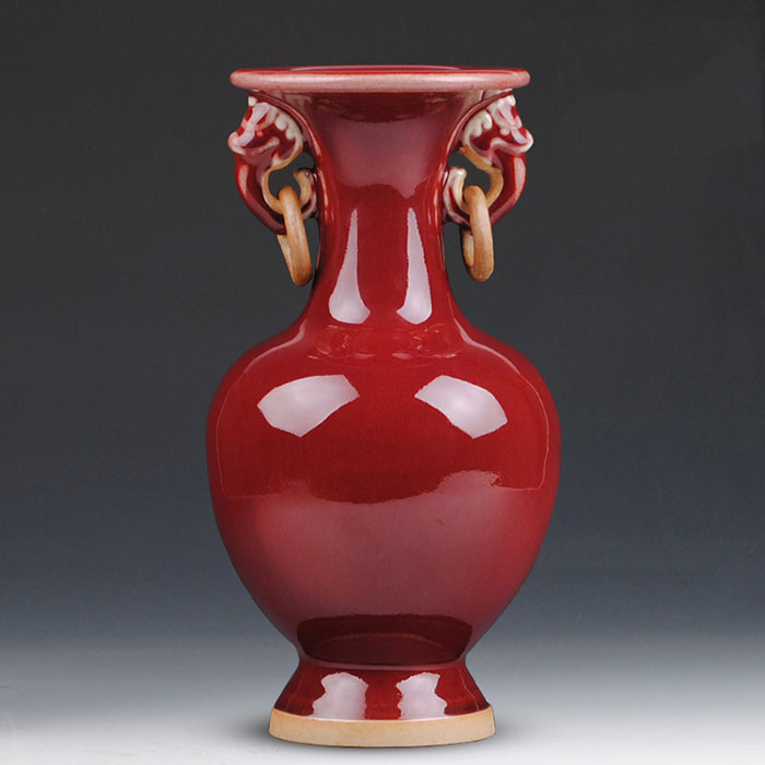 Jun porcelain red vase guest banquet decoration Jahrriesnge porcelain of red vase cna0014