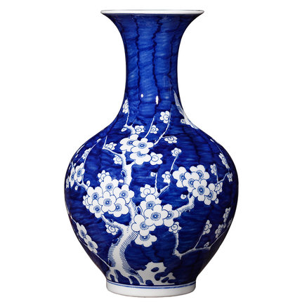 Handmade blue and white porcelain vase flower arrangement Jahrriesnge porcelain of blue vase cna0031