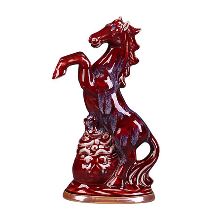 Jun porcelain horse decoration creative living room office decoration Jahrriesnge porcelain of horse cna0040