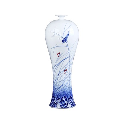Hand painted tree and bird table vase Jahrriesnge porcelain of Hand painted vase cna0042
