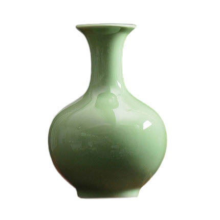 Ornamental ceramic small vase living room decoration crafts Jahrriesnge porcelain of green vase cna0105