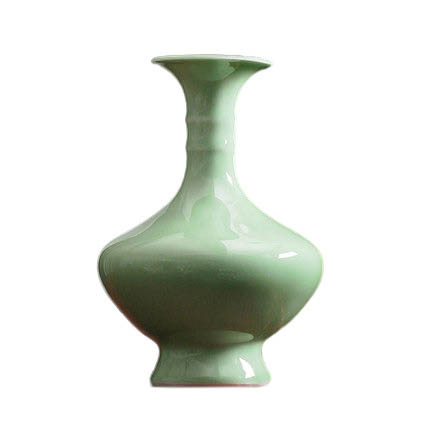 Bamboo shaped ornamental ceramic small vase for home decoration Jahrriesnge porcelain of green vase cna0109