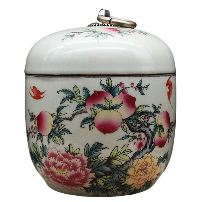 Chinese tongzhi reign qing dynasty famille rose ceramic pots with lid Jahrriesnge porcelain of vase cna0126