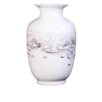 Snowy Winter Melon Shaped Ceramic Small Vase Decoration Jahrriesnge porcelain of vase cna0140
