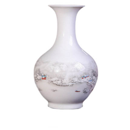 Snowy thin-body ceramic ornamental small vase Jahrriesnge porcelain of vase cna0141
