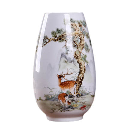 Jingdezhen tree and deer ceramic small vase Jahrriesnge porcelain of vase cna0148