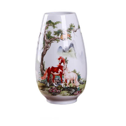 Trees and horses ceramic living room flower arrangement small vase Jahrriesnge porcelain of vase cna0150