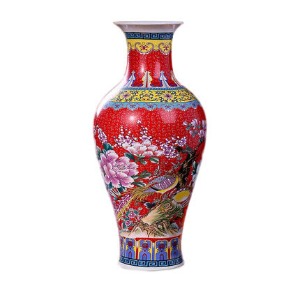 Ceramic simple European style large vase flower arrangement Jahrriesnge porcelain of golden vase cna0167