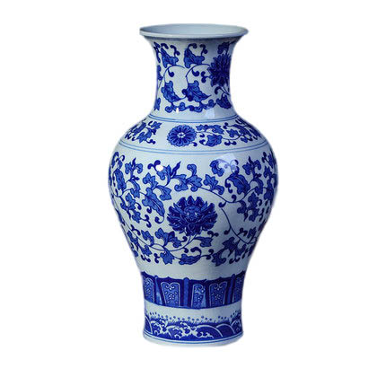 Jingdezhen ceramic blue and white porcelain fishtail shape vase Jahrriesnge porcelain of white blue vase cna0211