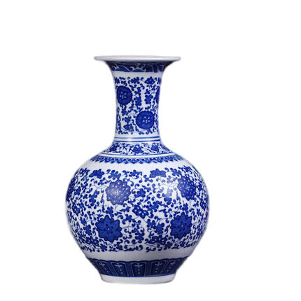 Jingdezhen Blue and White Lotus Ornamental Ceramic Vase Jahrriesnge porcelain of vase cna0273