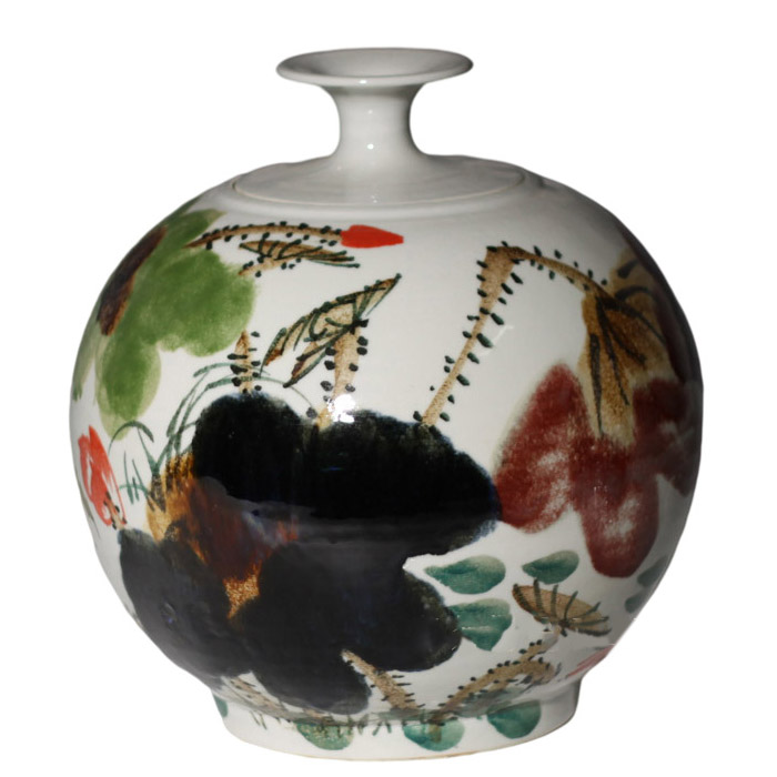 Jingdezhen unusual kiln changed lotus porcelain kitchen storage jars Jahrriesnge porcelain of vase cna0275