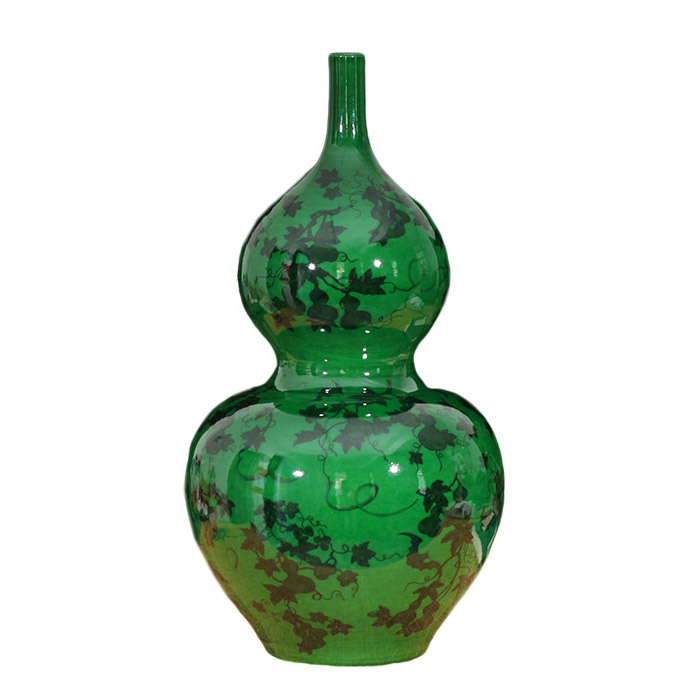 Green chinese gourd porcelain flower vase stylish home accessories Jahrriesnge porcelain of vase cna0281