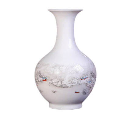 Modern and fashionable ceramic small vase for snow scenes Jahrriesnge porcelain of modern stylish simplicity cna0289