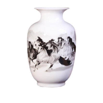 Winter melon shaped horses ceramic small vase Jahrriesnge porcelain of modern stylish simplicity cna0297