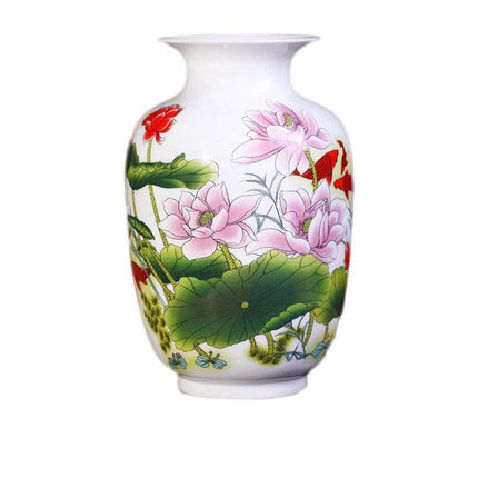 Winter melon shaped lotus and leaf ceramic small vase Jahrriesnge porcelain of modern stylish simplicity cna0298