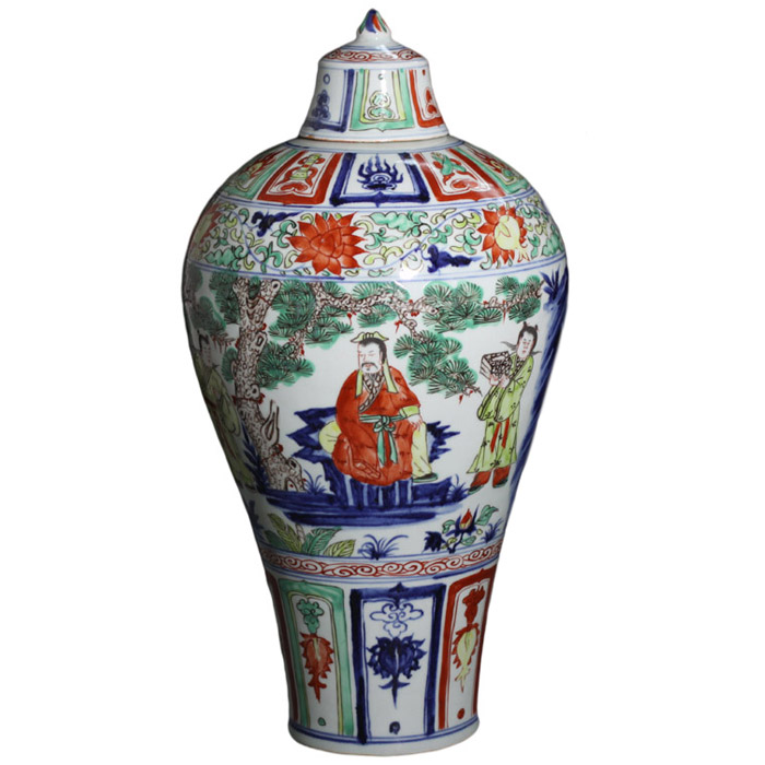 Vintage Yuan dynasty colorful ceramic vase ornaments for living room Jahrriesnge porcelain of cna0311