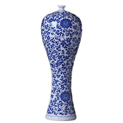 Blue and white tangled branches modern fashion beauty ceramic vase Jahrriesnge porcelain of beauty vase cna0333