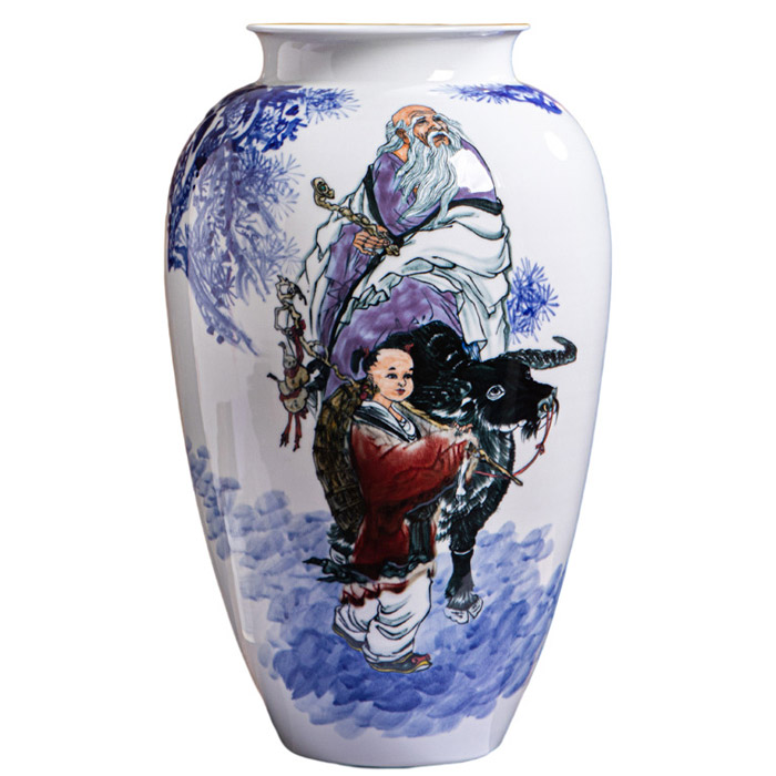 Jingdezhen designer hand painted chinese porcelain flower vase home Jahrriesnge porcelain of color glaze vase cna0369