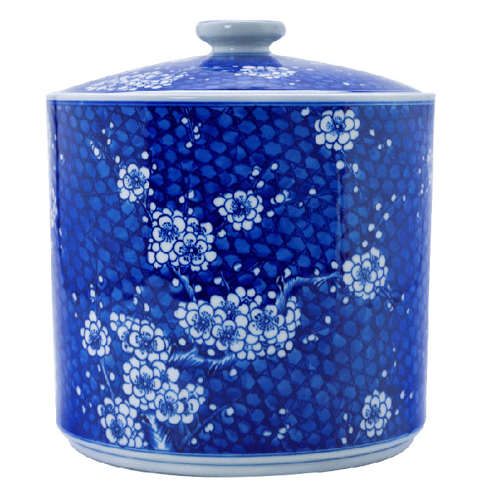 Jingdezhen large blue ceramic sealed tea cans storage pots storage jar Jahrriesnge porcelain of vase cna0377