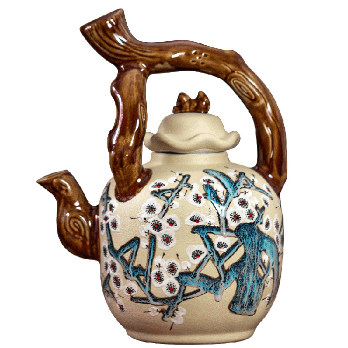 Large capacity ceramic teapot with hand-painted stoneware lift beam Jahrriesnge porcelain of official kiln crack vase cna0381