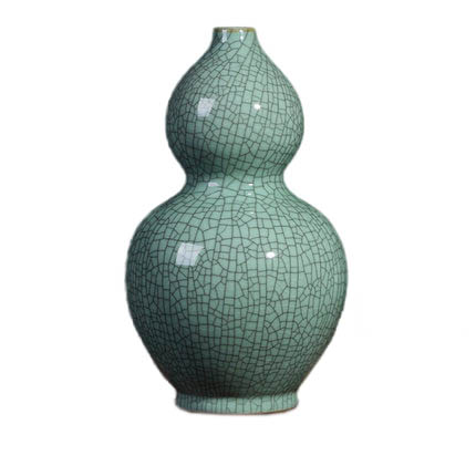Jingdezhen gourd shaped kiln cracked ceramic vase home decoration Jahrriesnge porcelain of official kiln crack vase cna0388