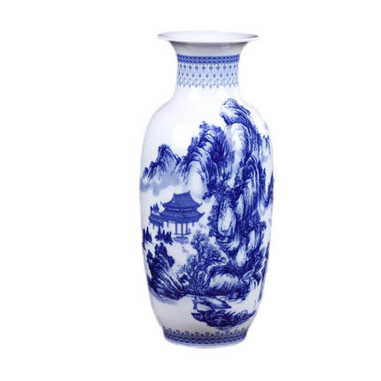 Jingdezhen Overglaze Landscape Attic Winter Melon Shaped Ceramic Vase Jahrriesnge porcelain of glaze vase cna0584
