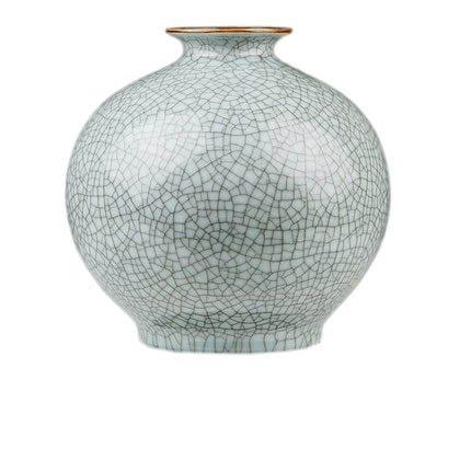 Pomegranate shape mint cracked glaze ceramic vase Jahrriesnge porcelain of kiln crack glaze vase cna0661