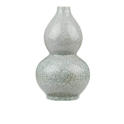 Gourd shape mint cracked glaze ceramic vase home decoration crafts Jahrriesnge porcelain of kiln crack glaze vase cna0663