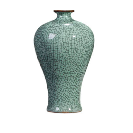 Mermaid shape green cracked glaze ceramic vase Jahrriesnge porcelain of crack glaze vase cna0738