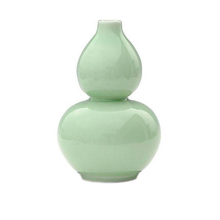 Jingdezhen gourd shape mint ceramic vase Jahrriesnge porcelain of pure color vase cna0776