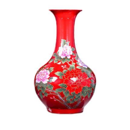 Decorative golden china crystal glazed ceramic ornamental vase Jahrriesnge porcelain of crystal glaze vase cna0819
