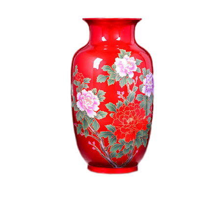 Chinese winter melon shape red crystal glazed ornaments and vases Jahrriesnge porcelain of crystal glaze vase cna0829