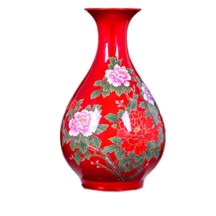 Chinese red crystal glazed red ornaments and vases Jahrriesnge porcelain of crystal glaze vase cna0834