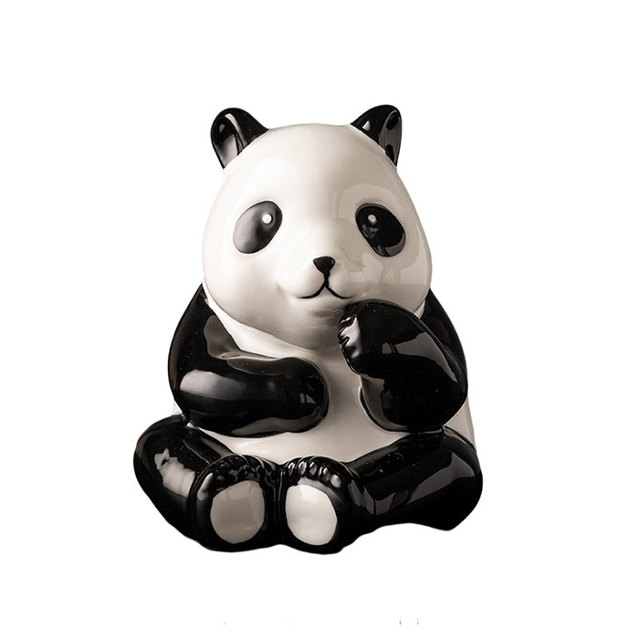 Desktop cute ceramic panda vase made in china Jahrriesnge porcelain of red gourd vase cna0852