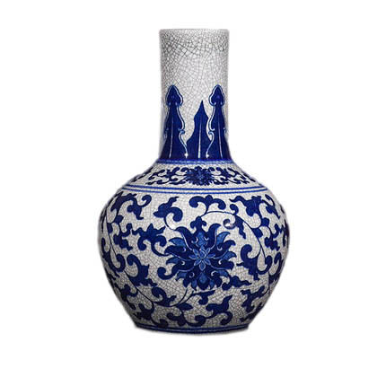 Small celestial sphere shape blue and white chinese ceramic vase Jahrriesnge porcelain of white and blue vase cna0867
