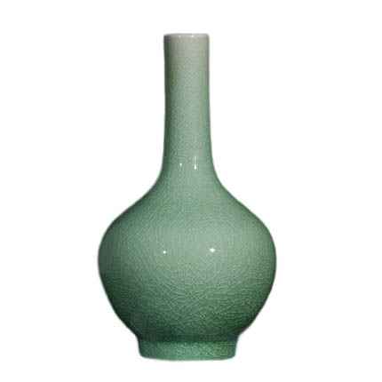 Jingdezhen antique green celestial sphere cracked glaze ceramic vase Jahrriesnge porcelain of crack glaze vase cna1026