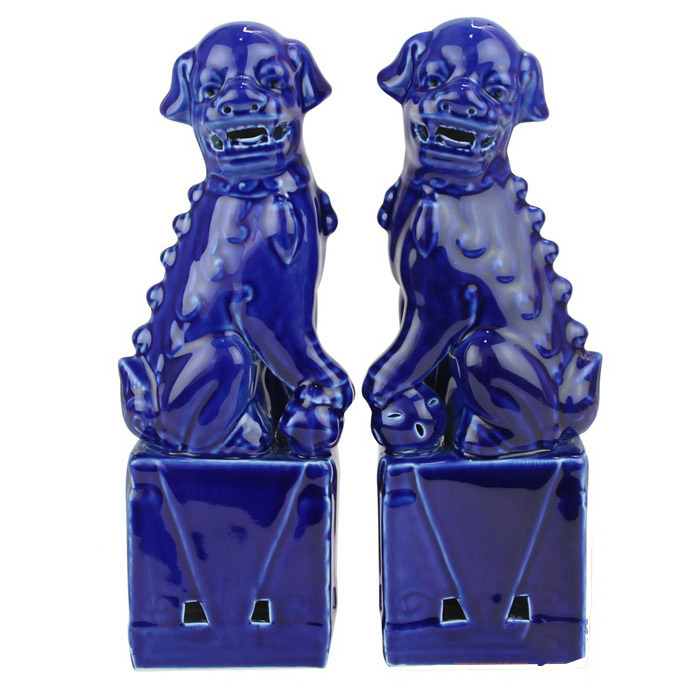 A pair of royal sculpture ceramic poodles animals for living room Jahrriesnge porcelain of cna1067