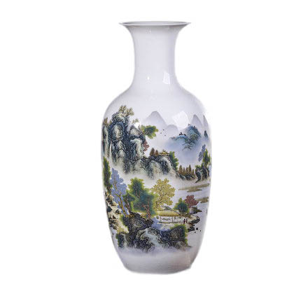 Large landscape painting floor ceramic flowers vase and ornament Jahrriesnge porcelain of cna1167