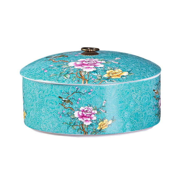 Sealed moisture-proof green enamel ceramic storage container Jahrriesnge porcelain of cna1194