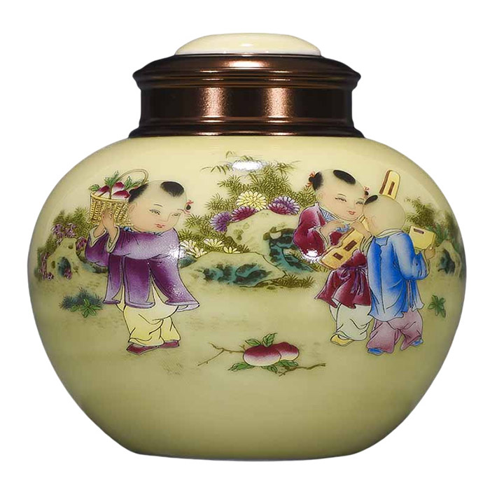 Vintage figure painting sealed moisture-proof ceramic pots multiple Jahrriesnge porcelain of cna1238