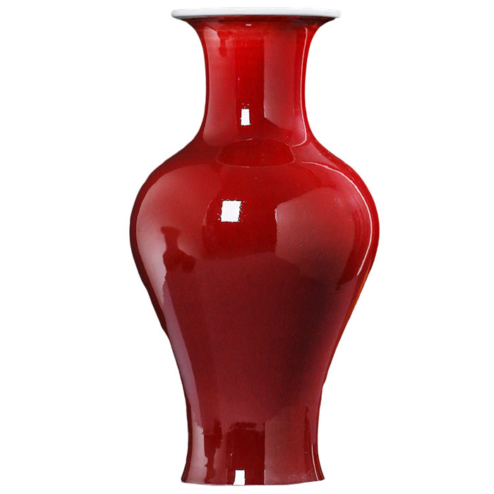 Chinese big burgundy red floor ceramic flower vases and ornaments home Jahrriesnge porcelain of red vase cna1280