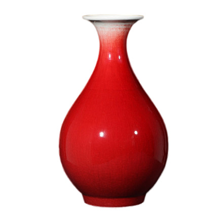 Chinese big burgundy red floor ceramic flower vase home accessories Jahrriesnge porcelain of red vase cna1281