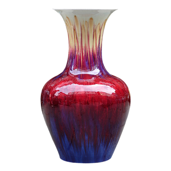 Jingdezhen tall red glaze floor porcelain vase living room decoration Jahrriesnge porcelain of cna1367