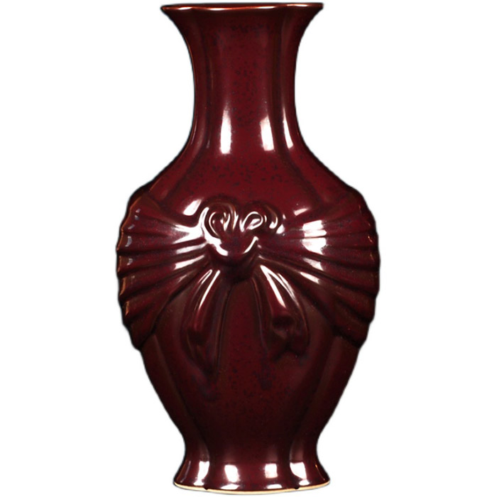 Chinese vintage rust red glaze ceramic vases and ornaments living room Jahrriesnge porcelain of cna1395