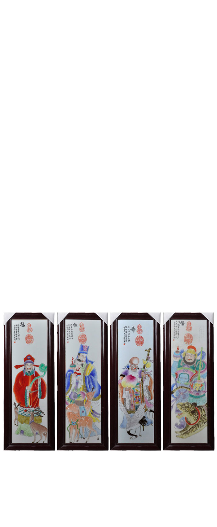 Hand-painted lucky fortune long life and happy ceramic wall plates Jahrriesnge porcelain painting of cna1405