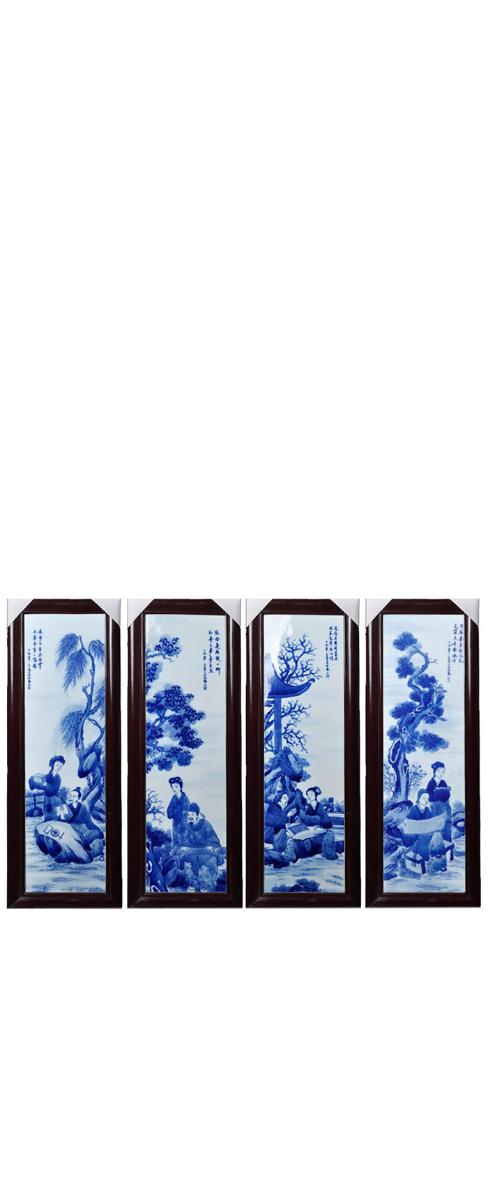 Hand-painted zither chess book and painting ceramic wall plates china Jahrriesnge porcelain painting of cna1408