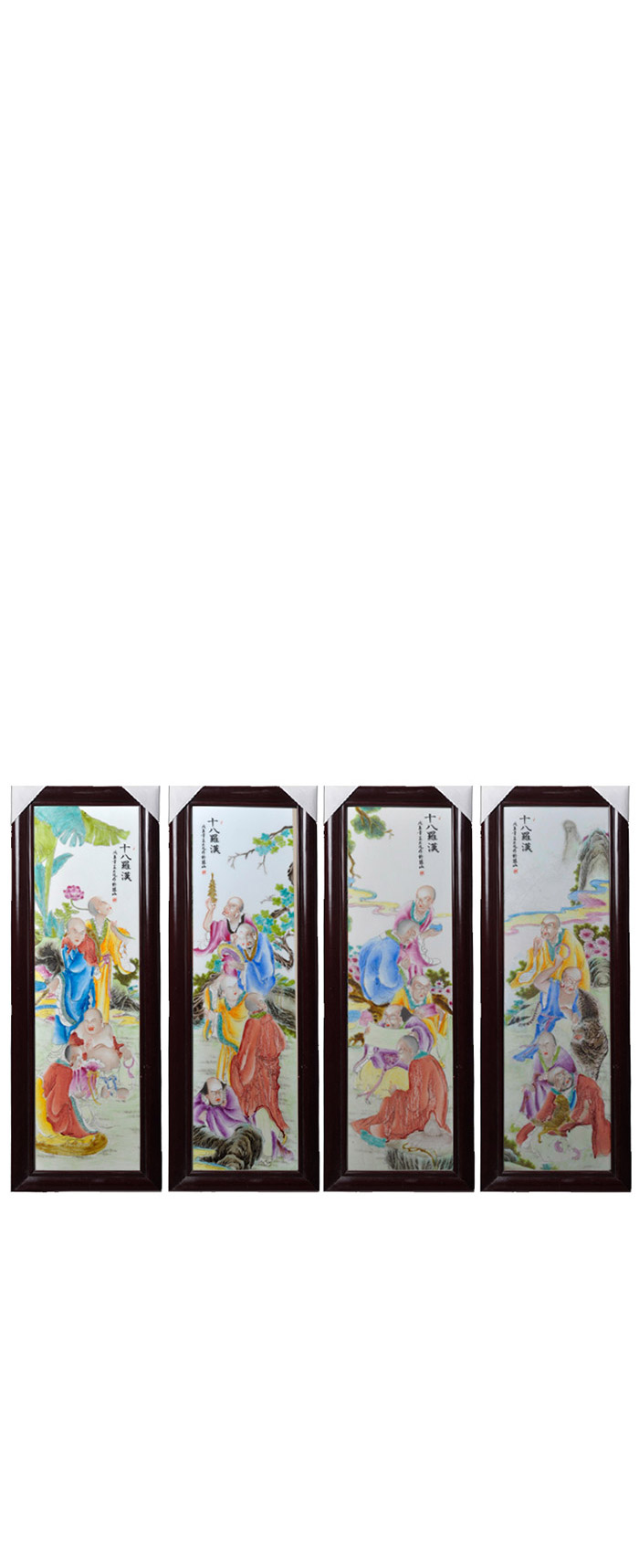 Hand painted blue and white eighteen arhats ceramic wall plates Jahrriesnge porcelain painting of cna1410