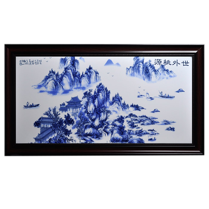 Blue and white xanadu painting ceramic wall hanging plates living room Jahrriesnge porcelain painting of cna1485