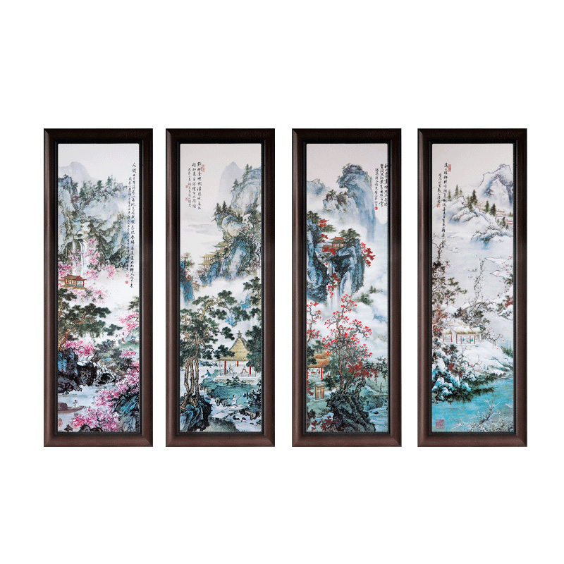 Ceramic painting landscape dining room living room wall painting Jahrriesnge porcelain painting of cna1492